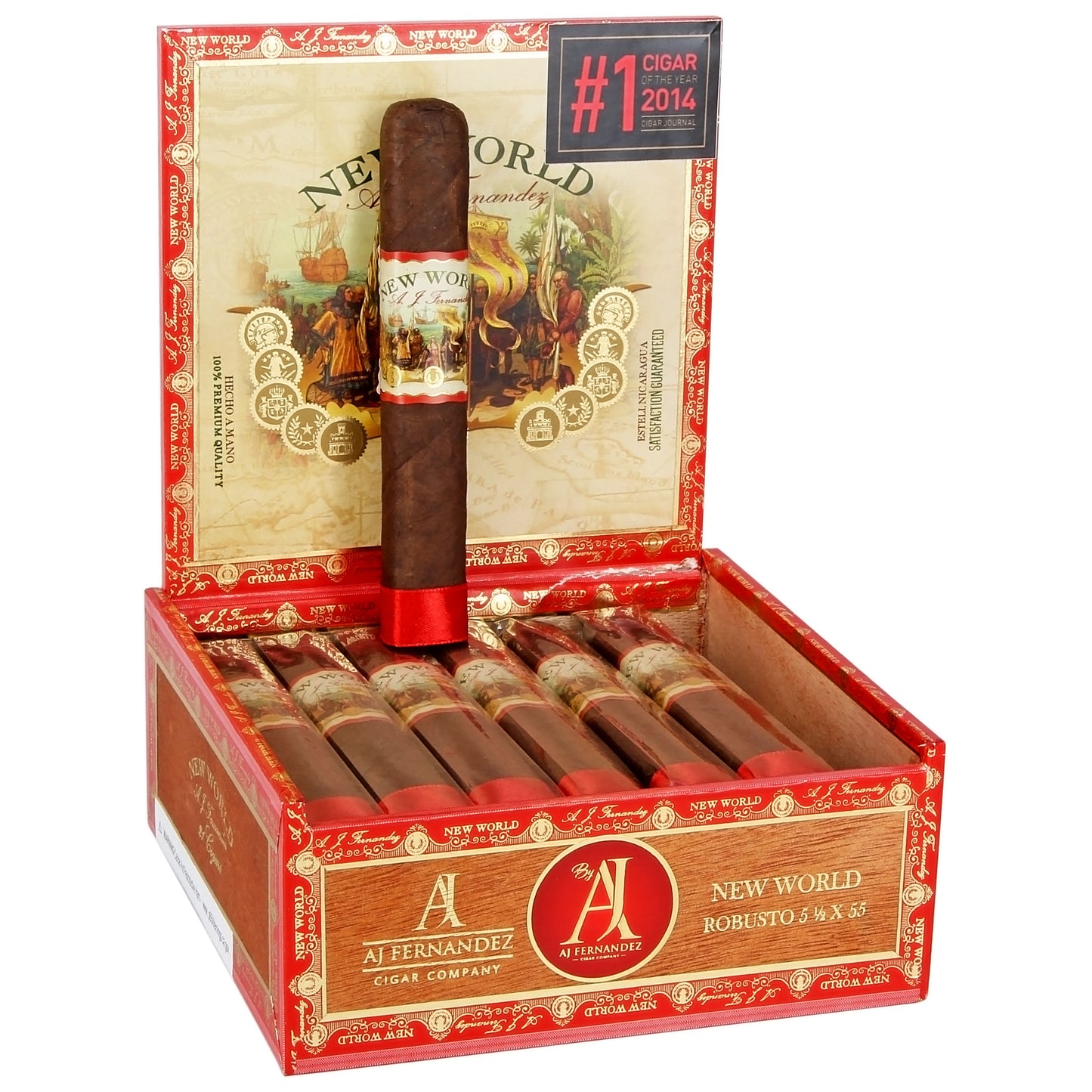 New World Oscuro Navegante Robusto box-pressed – nicaraguansk puro från AJ Fernandez med mörkt Oscuro-täckblad från Estelí, medium till fyllig styrka, smaker av mörk choklad, espresso, melass, läder och peppar