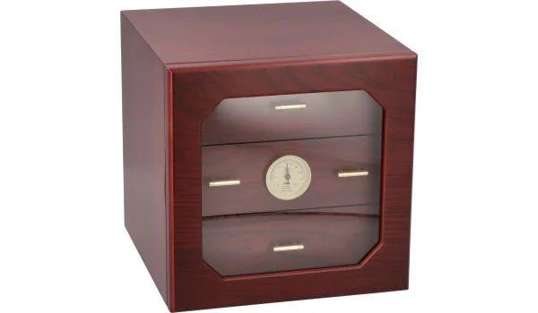 Adorini Chianti Medium Deluxe humidor i rosenträ med glasdörr, spansk ceder och RibTech-ventilation