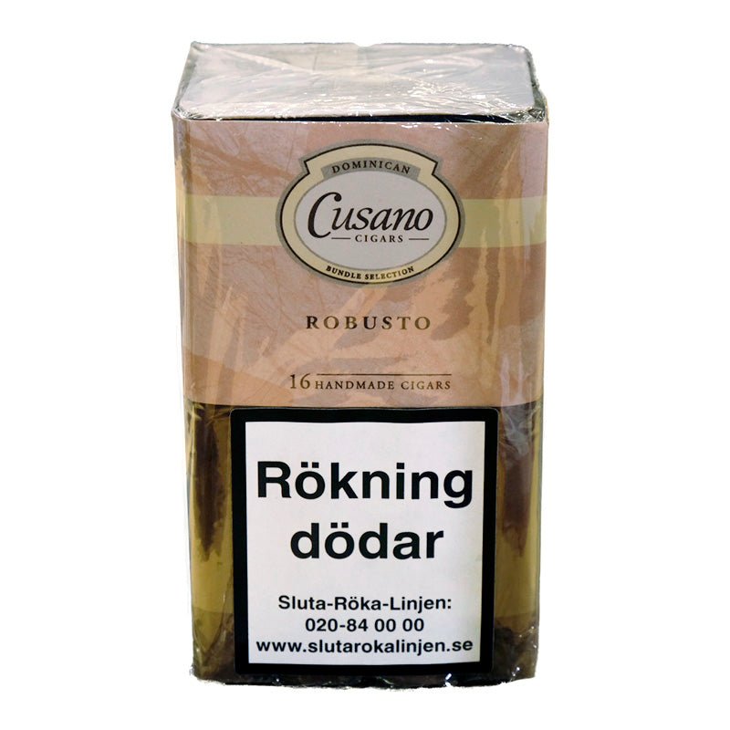 Cusano Bundle Selection Robusto 16 st – mild dominikansk premiumcigarr med Connecticut-wrapper, krämig och fyllig
