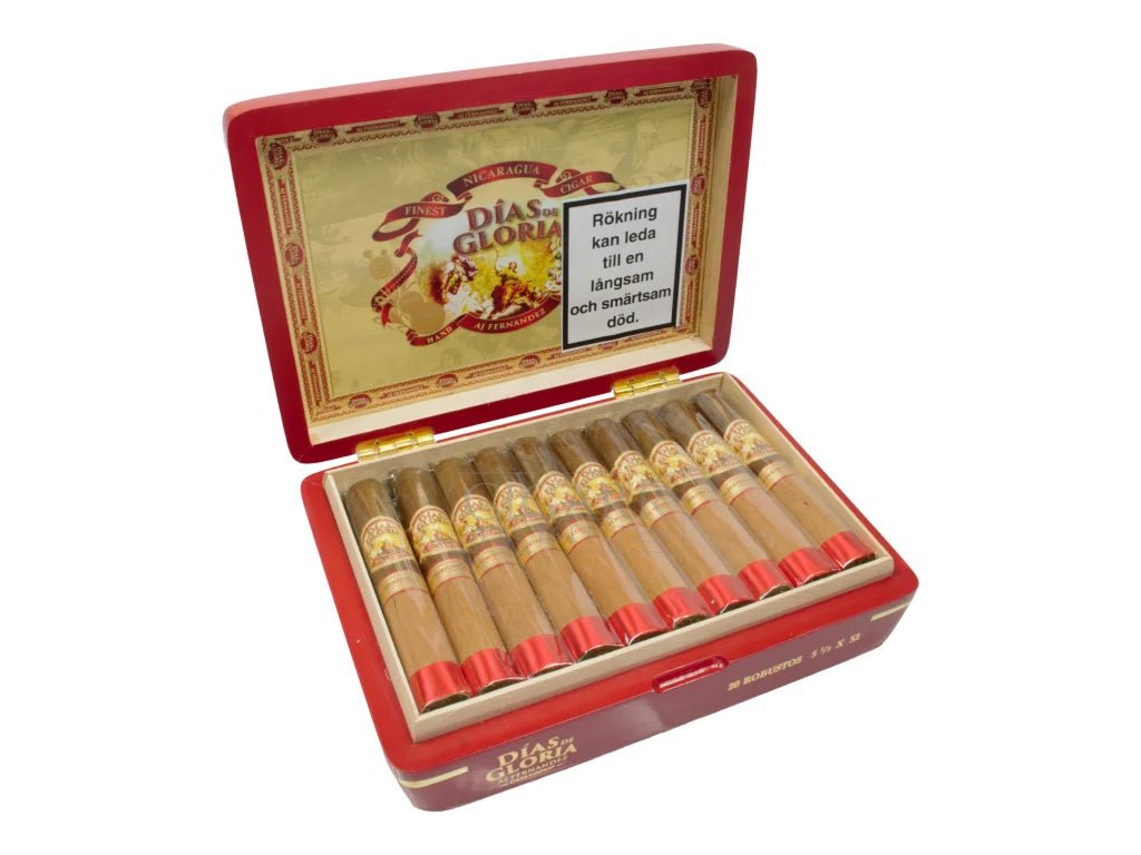 Dias de Gloria Robusto, medium till fyllig cigarr från Nicaragua med toner av ceder, espresso och kakao