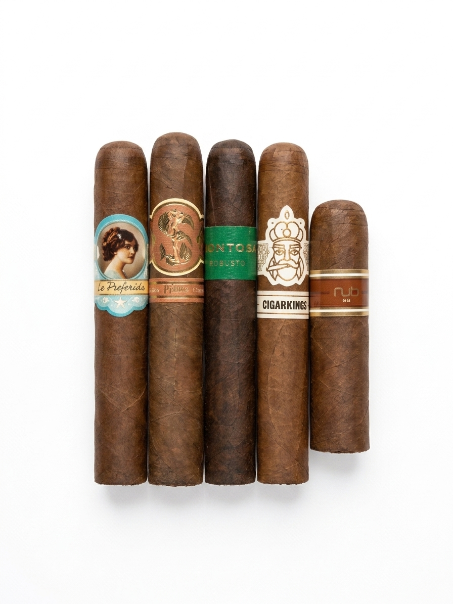 Exklusivt Provsmakningspaket 5-Pack – handplockade premiumcigarrer från Cigarrshoppen för den nyfikne cigarrentusiasten