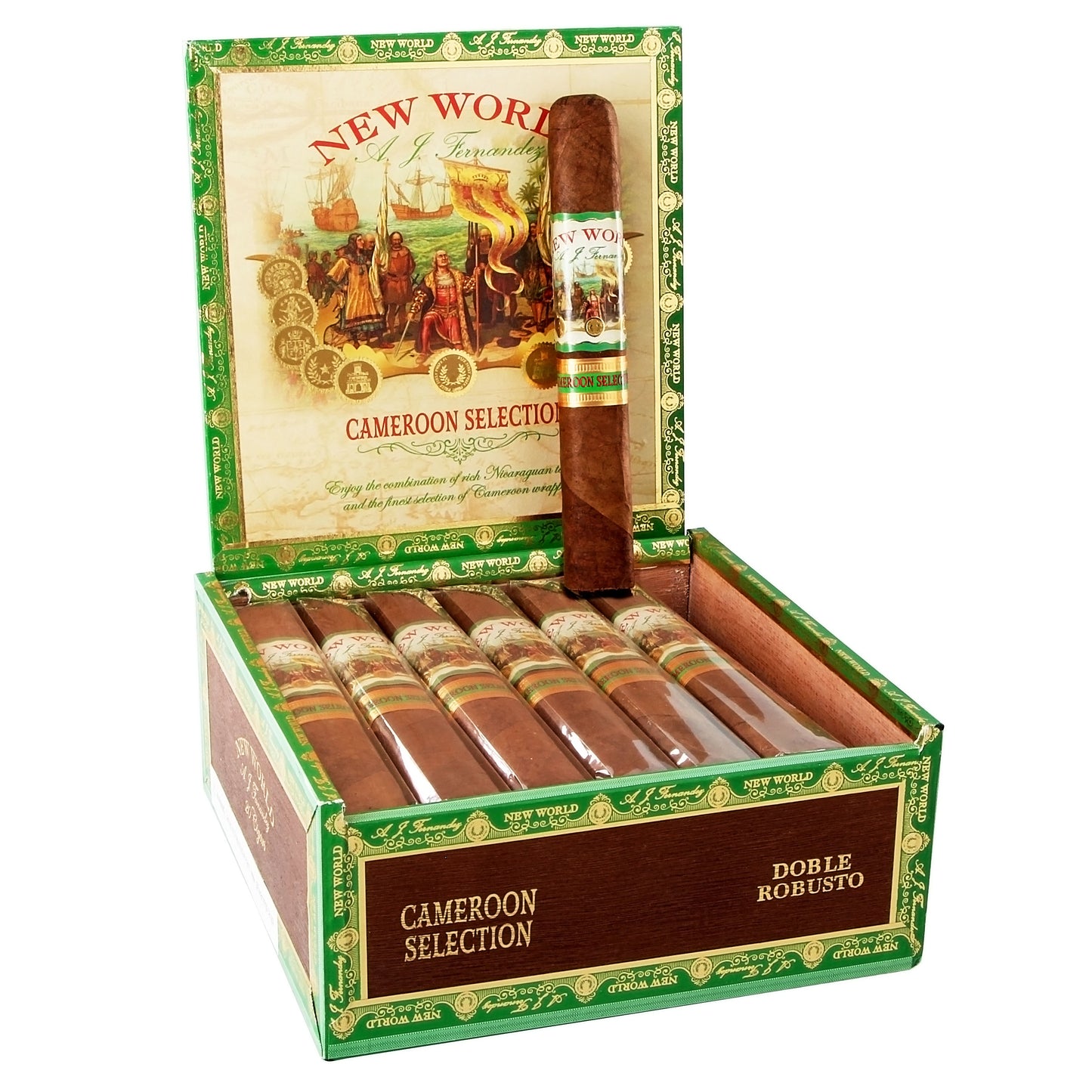New World Cameroon Doble Robusto – AJ Fernandez premiumcigarr med kamerunskt täckblad | Cigarrshoppen