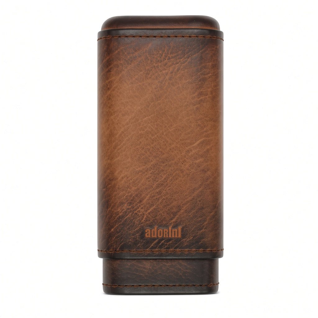 Adorini Real Läderfodral Brown - Cigarrshoppen