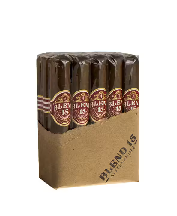 Blend 15 Robusto 15-pack – nicaraguansk premiumcigarr från AJ Fernandez med nicaraguanskt täckblad, medium styrka, smaker av jord, cederträ, rostat kaffe och naturlig tobakssötma