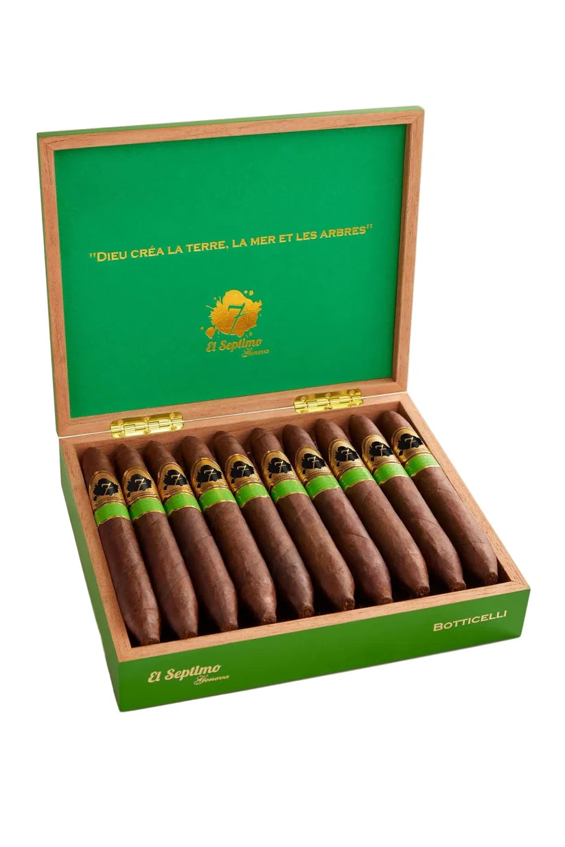 El Septimo Botticelli Salomon Figurado – ultra-lyxig premiumcigarr från Costa Rica med mörkt Oscuro-täckblad, fyllig styrka, smaker av mörk choklad, espresso, läder och rostad ek