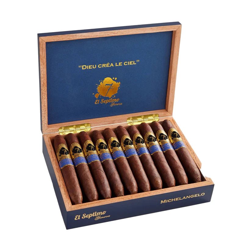 El Septimo Michelangelo Perfecto – costarikansk premiumcigarr, lagrad proprietär wrapper, medium-fyllig, ca 50–60 min