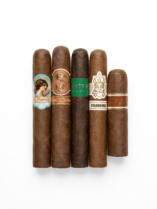 Exklusivt Provsmakningspaket 5-Pack – handplockade premiumcigarrer från Cigarrshoppen för den nyfikne cigarrentusiasten