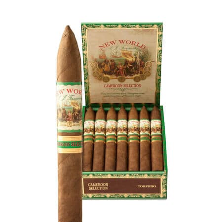 New World Cameroon Torpedo – AJ Fernandez premiumcigarr med kamerunskt täckblad | Cigarrshoppen