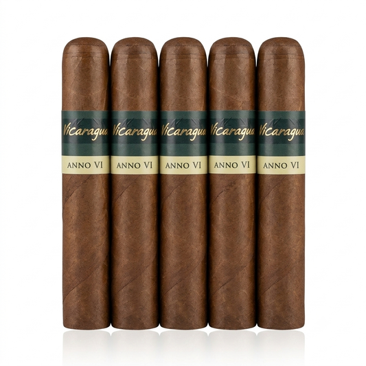 Nicarao ANNO VI Robusto 10-pack – nicaraga cigarr med Rosado Claro Habano-wrapper, medium - fyllig styrka | cigarrshoppen.se